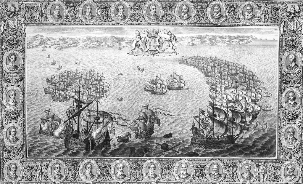 Detail of Armada 1588 by C. Lempriere