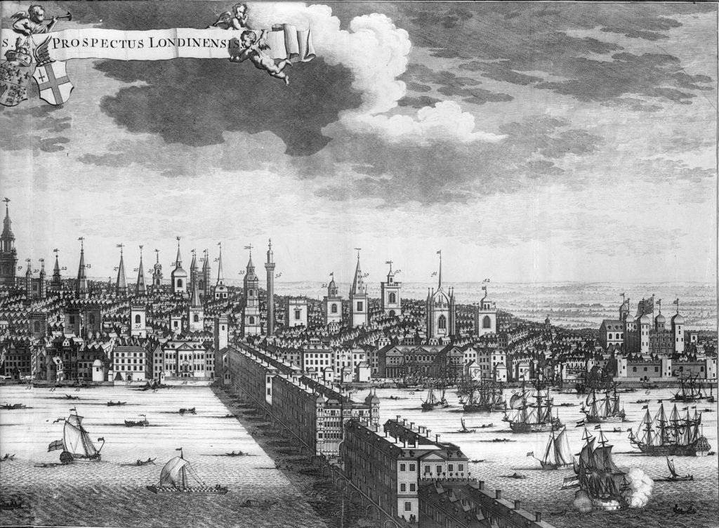 Detail of A prospect of the city of London, Plate I by unknown