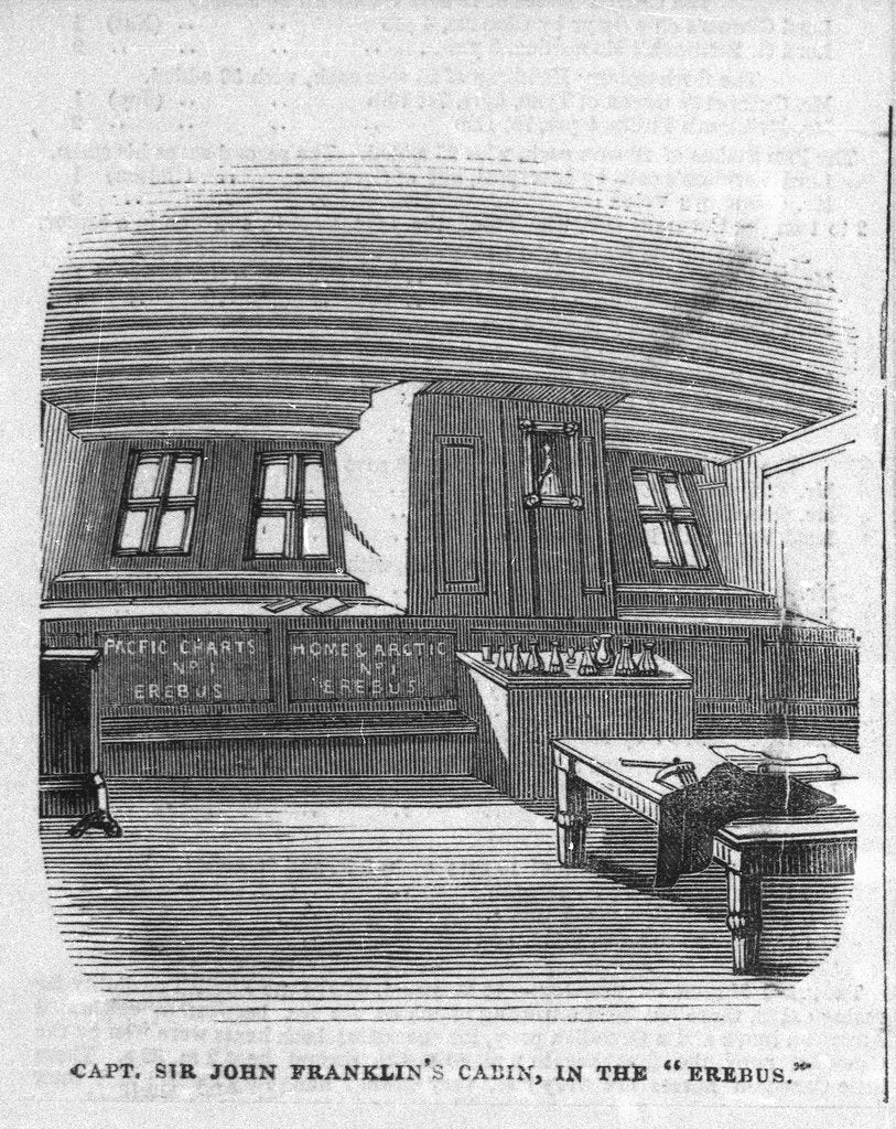 Detail of Captain Sir John Franklin's cabin in the 'Erebus' by unknown