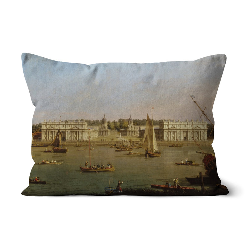 Greenwich Hospital from the north bank of the Thames Cushion