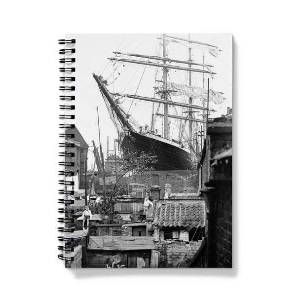 3-masted barque Penang in dry dock at Millwall Notebook