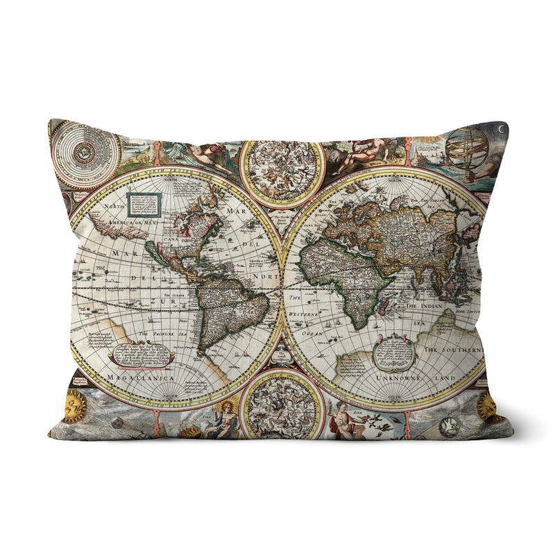 A new and accurate map of the world Cushion