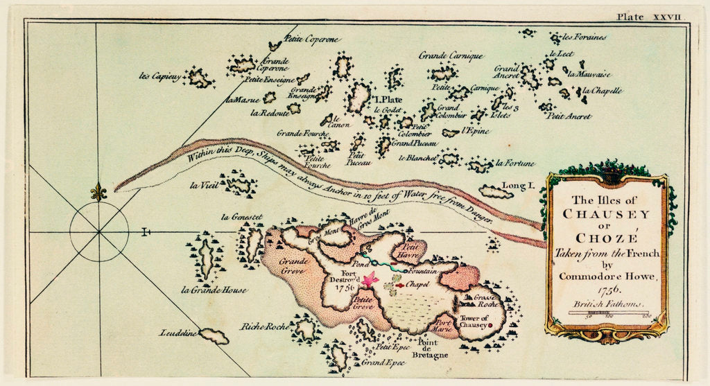 Detail of The Isles of Chausey or Choze Taken from the French by Commodore Howe, 1756 by T. Jeffreys