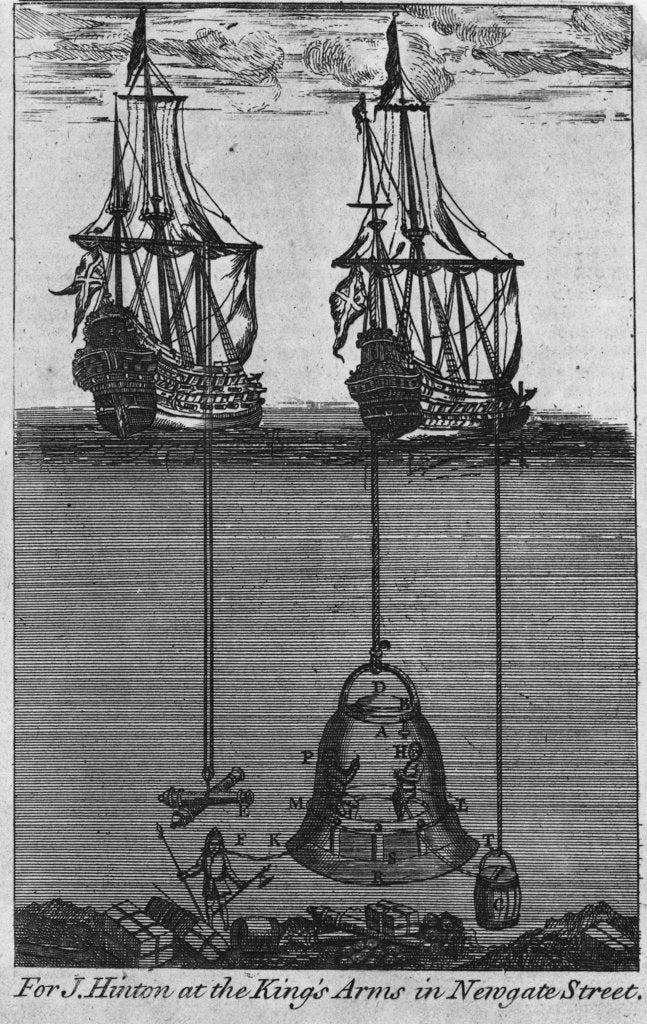 Detail of Halley's diving bell by Unknown
