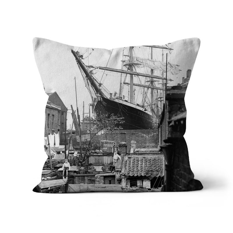 3-masted barque Penang in dry dock at Millwall Cushion