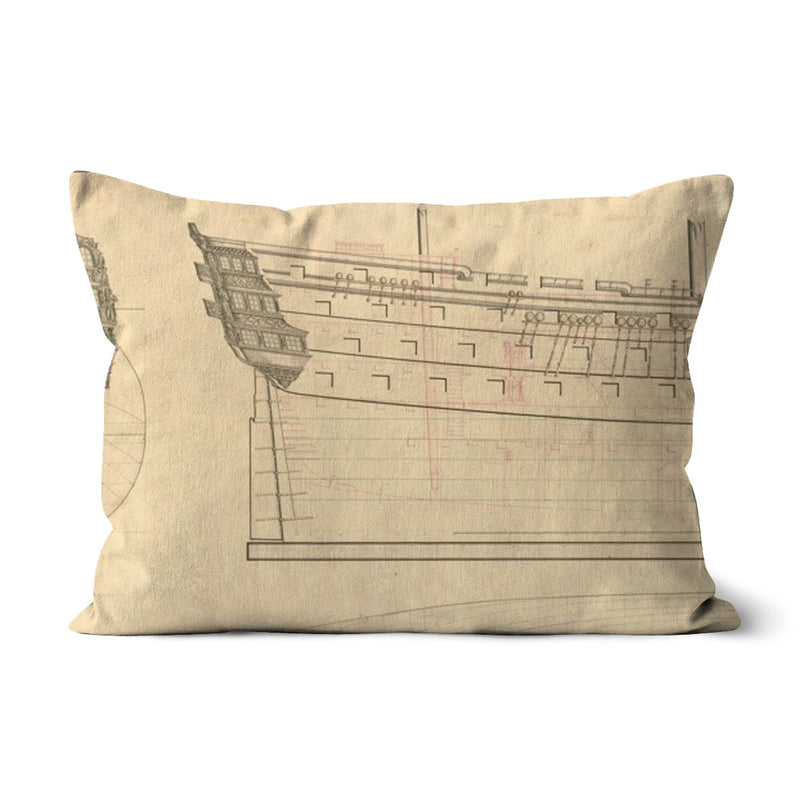 Body plan for HMS Victory Cushion