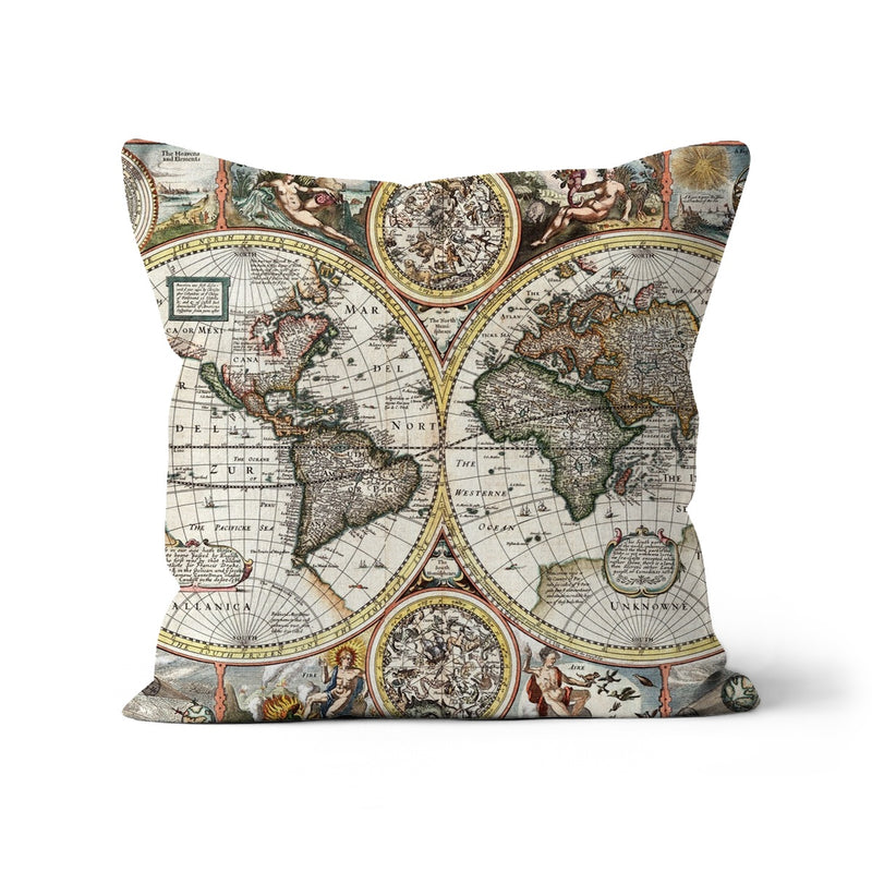 A new and accurate map of the world Cushion