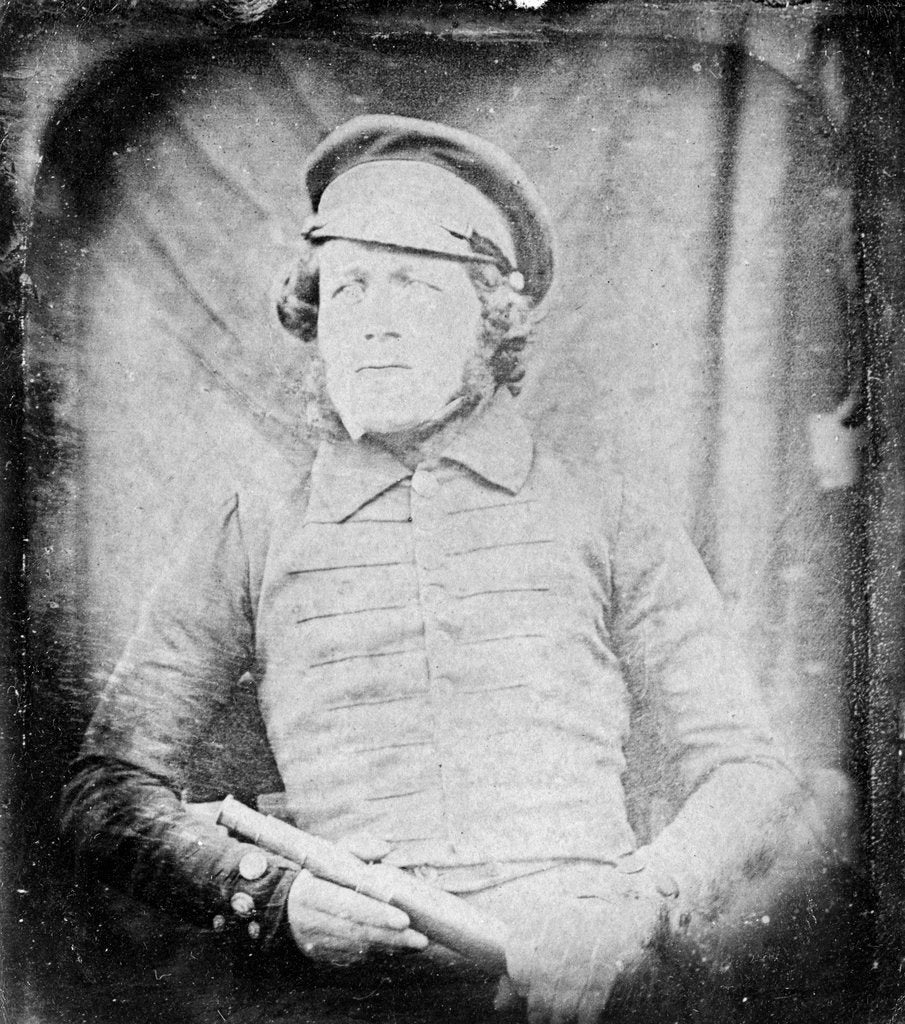 Detail of Photographic negative of Second Master Collins by Richard Beard