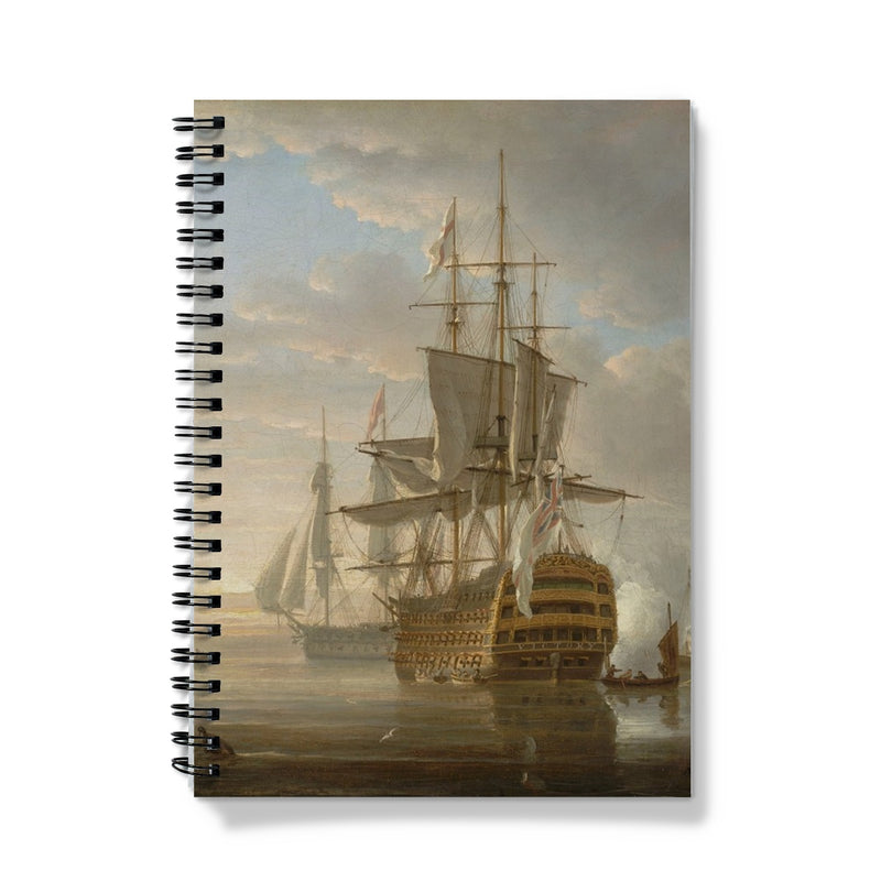 Nelsons flagships at anchor Notebook
