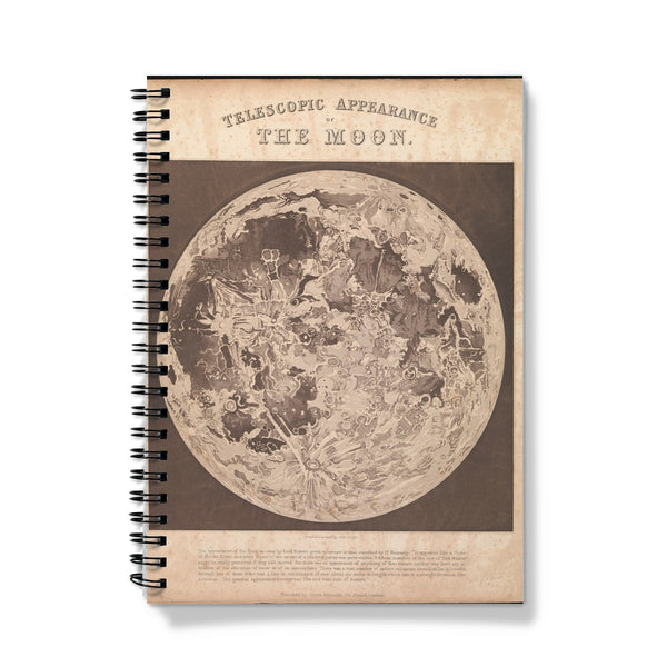 Telescopic appearance of the moon Notebook