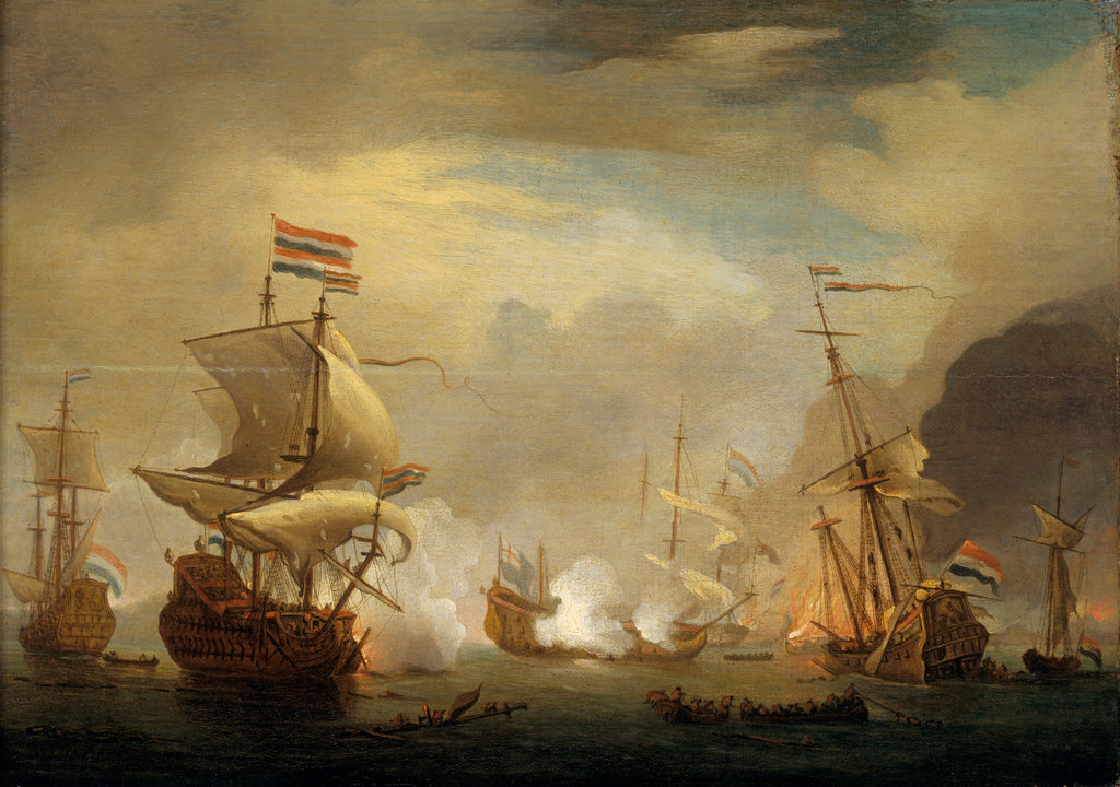 Detail of The Battle of the Texel, 11-21 August 1673 by Willem Van de Velde the Younger