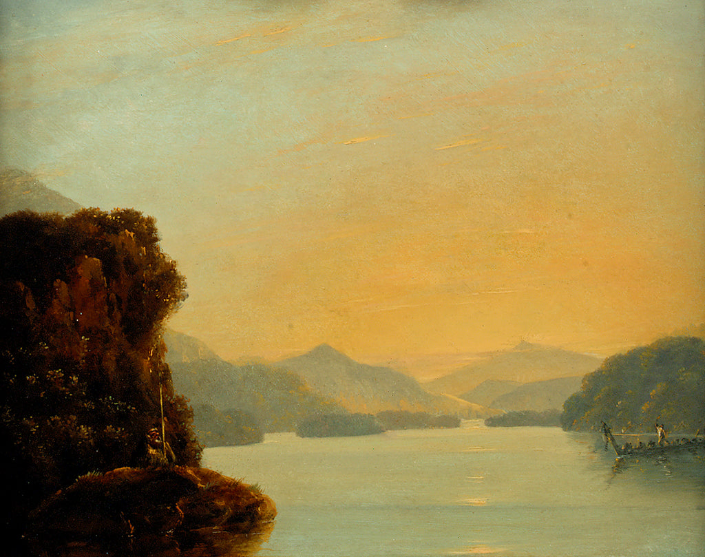 Detail of View in Dusky Bay with a Maori canoe by William Hodges