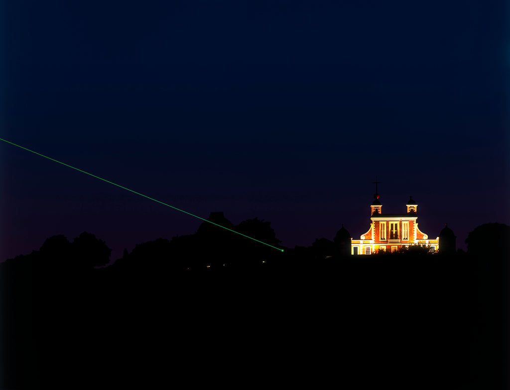 Detail of Meridian line laser and Flamsteed House, Royal Observatory by National Maritime Museum