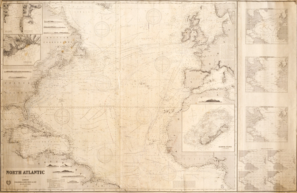 Detail of Chart of the North Atlantic Ocean by James Imray & Son; James Imray