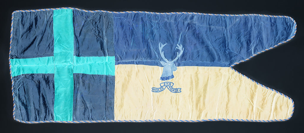 Detail of Captain Robert Falcon Scott's sledge flag [inverted colours] by Unknown