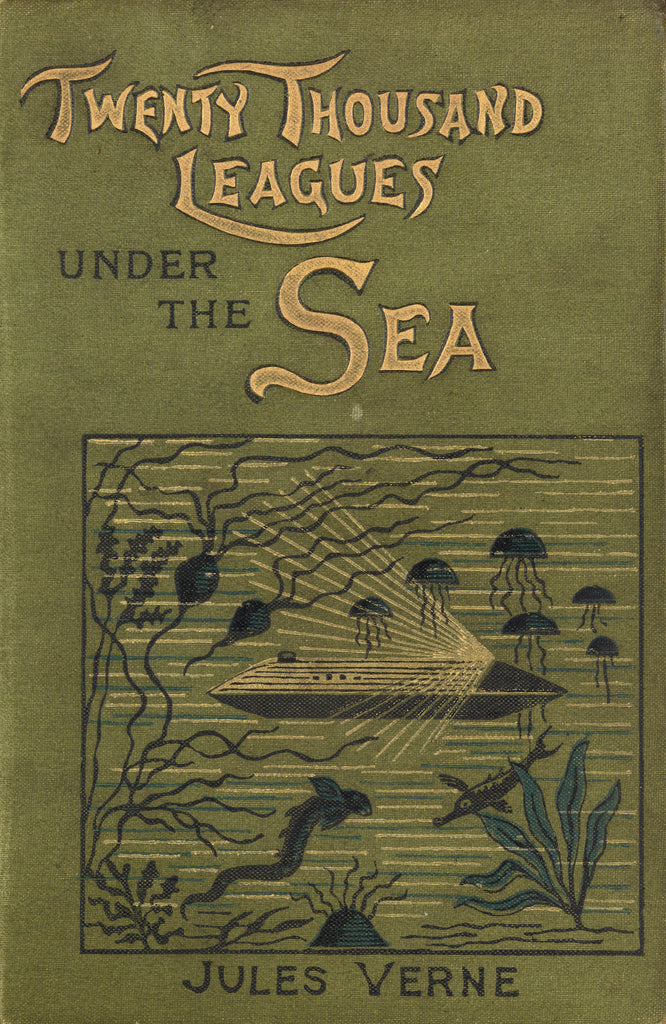 Detail of Cover of Jules Verne's 'Twenty Thousand Leagues Under The Sea' by Alphonse-Marie-Adolphe de Neuville