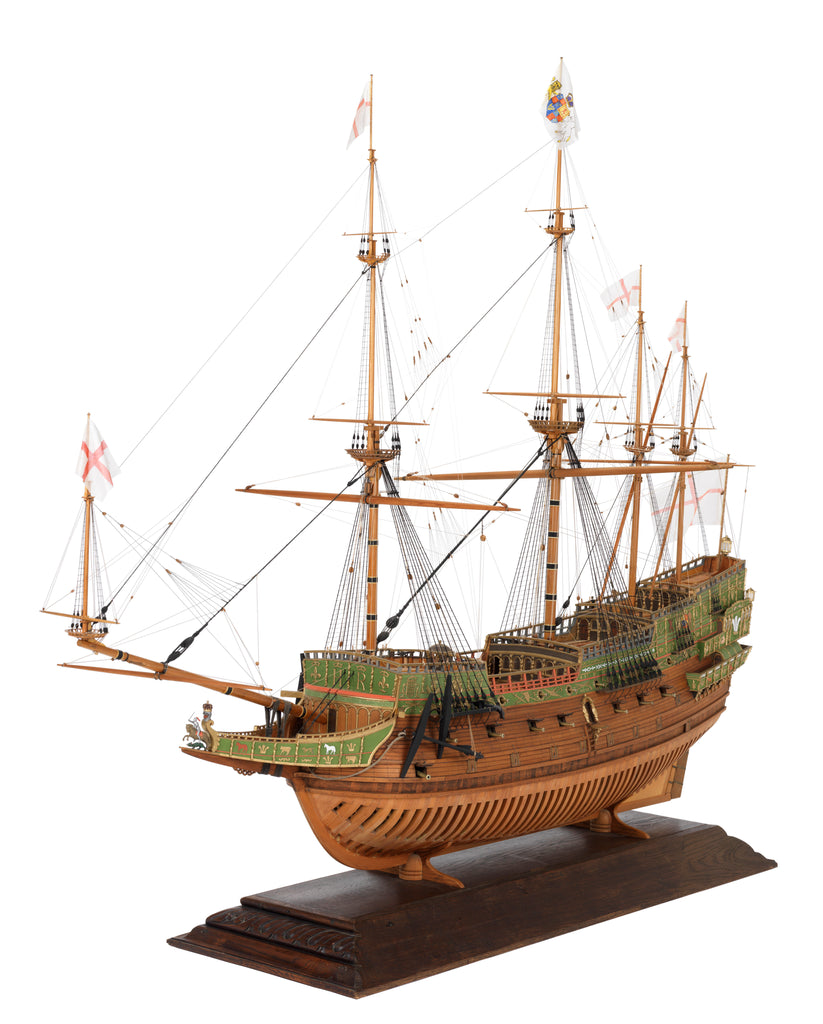 Detail of 'Prince Royal' (fl.1610); Warship; 55 guns by Basil Grenville Peter