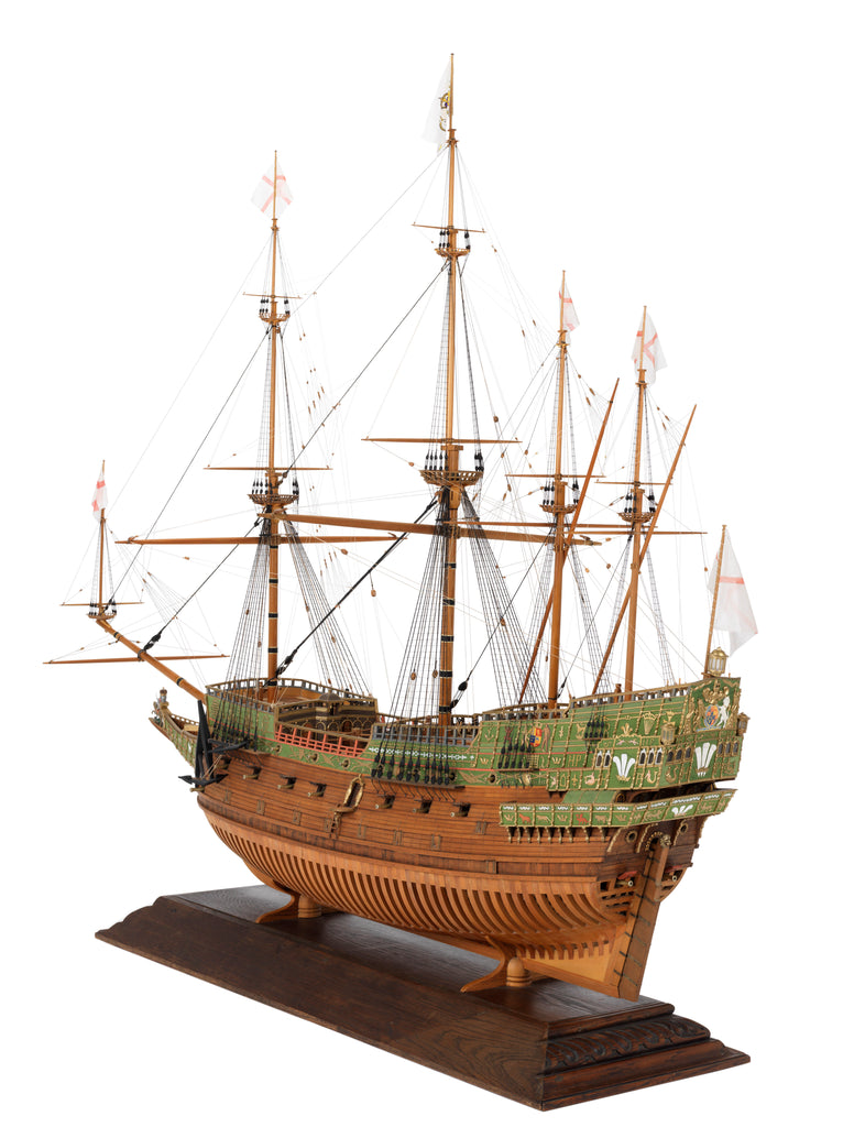 Detail of 'Prince Royal' (fl.1610); Warship; 55 guns by Basil Grenville Peter