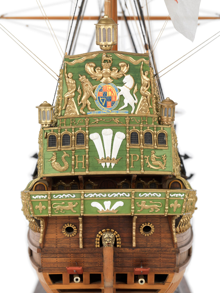 Detail of 'Prince Royal' (fl.1610); Warship; 55 guns by Basil Grenville Peter