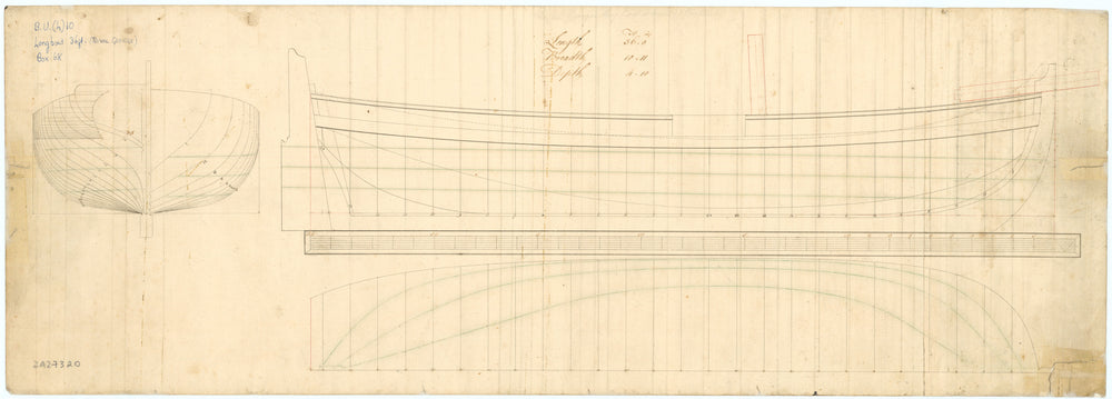 Lines plan for Royal George (1756)