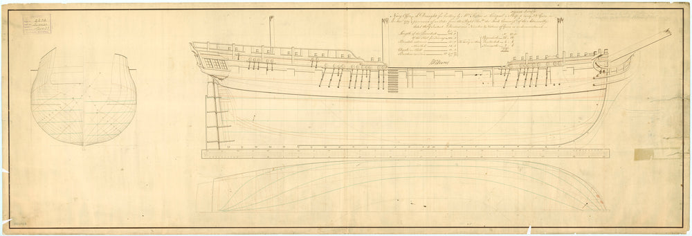 Lines plan for 'Success' (1781)