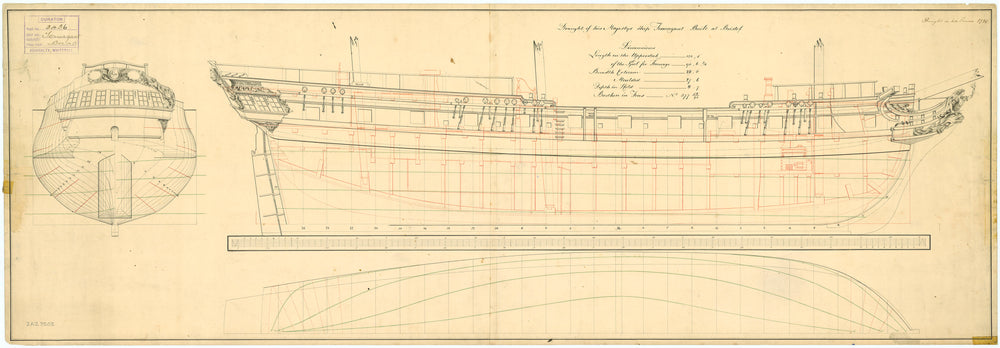 Plan for 'Termagant' (1780)