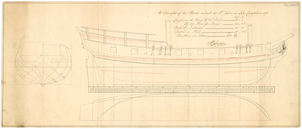 Plan of 'Rothesay', or type 12M, class frigates, built 1957-60: profile of 'Falmouth'