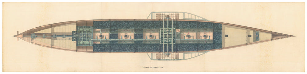 Lower deck plan of SS 'Great Eastern' (1858), a passenger liner