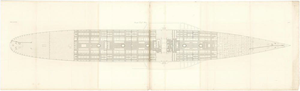 Second deck plan of SS 'Great Eastern' (1858)