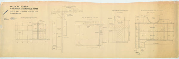 Flight deck plan for HMS 'Illustrious'