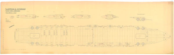 Flight Deck & Bridges plan for HMS 'Illustrious' & 'Victorious'