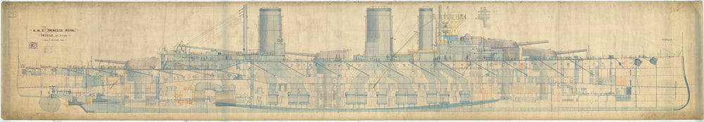 Profile plan for 'Princess Royal' (as fitted)