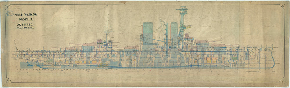 Profile plan for HMS 'Canada'