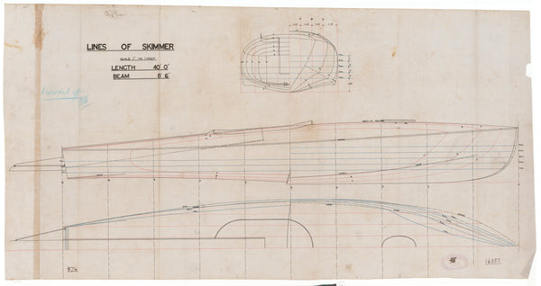 16550; Lines plan for 'CMB1' (1916)