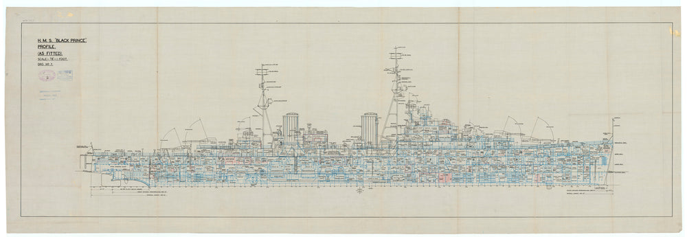 Profile plan for 'Black Prince' (1942)