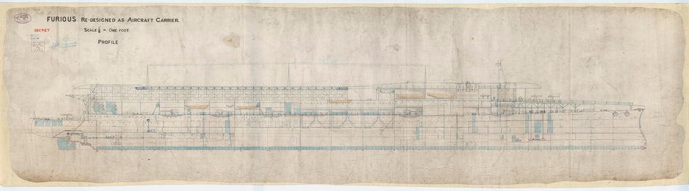 Profile Plan For HMS Furious 1916 profile-plan-for-hms-furious-1916