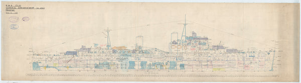 Plan of HMS 'Fiji' (1939)