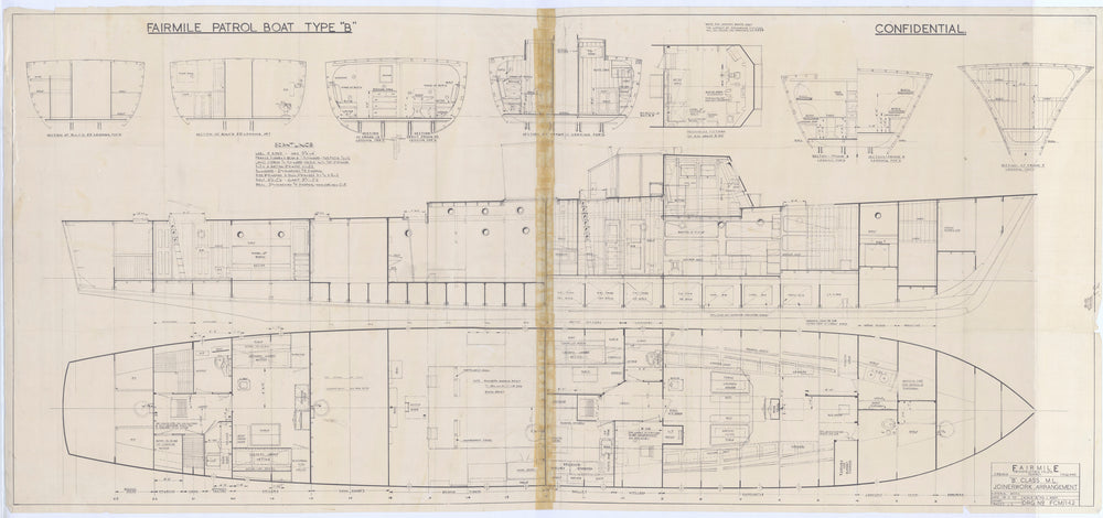 General Arrangement plan for 'Fairmile B'