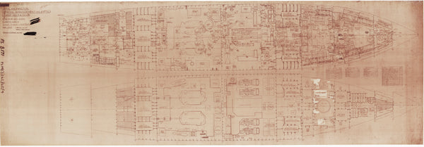 Lower deck & hold plan of HMS 'Bronington' (1953)