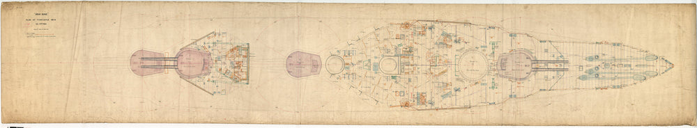 Plan of forecastle deck as fitted for HMS 'Iron Duke' (1912)