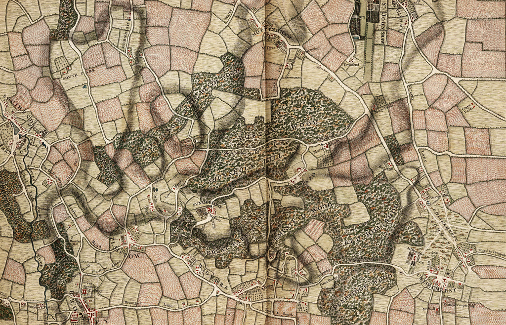 Detail of Map of Mottingham, Bromley and Chislehurst by John Rocque