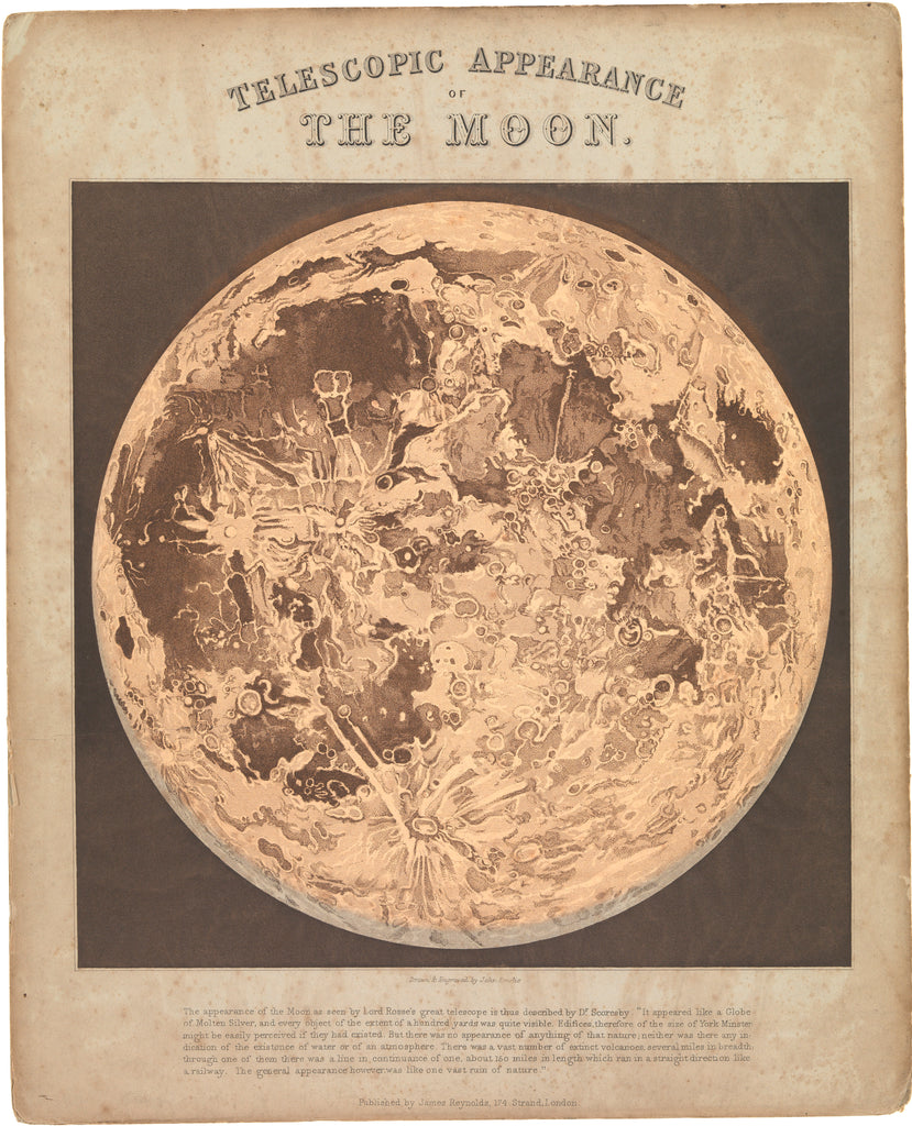 Detail of Telescopic appearance of the moon (backlit) by James Reynolds