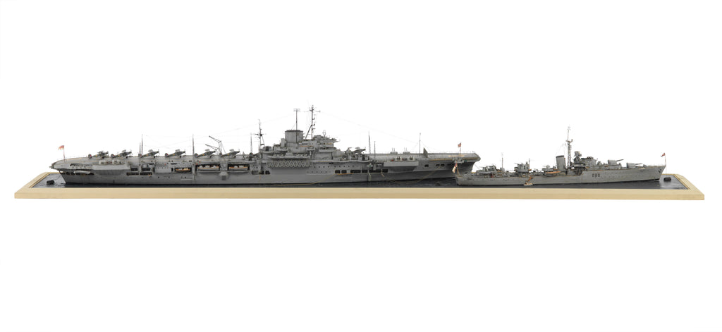 Detail of HMS 'Barfleur' (1943); Warship; Destroyer by Norman A. Ough
