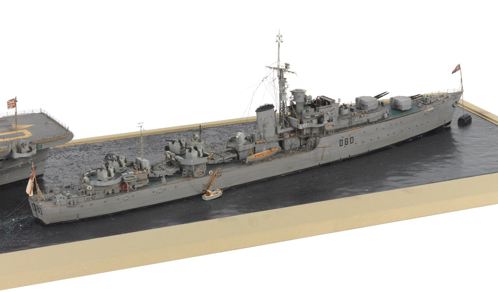 Detail of HMS 'Barfleur' (1943); Warship; Destroyer by Norman A. Ough