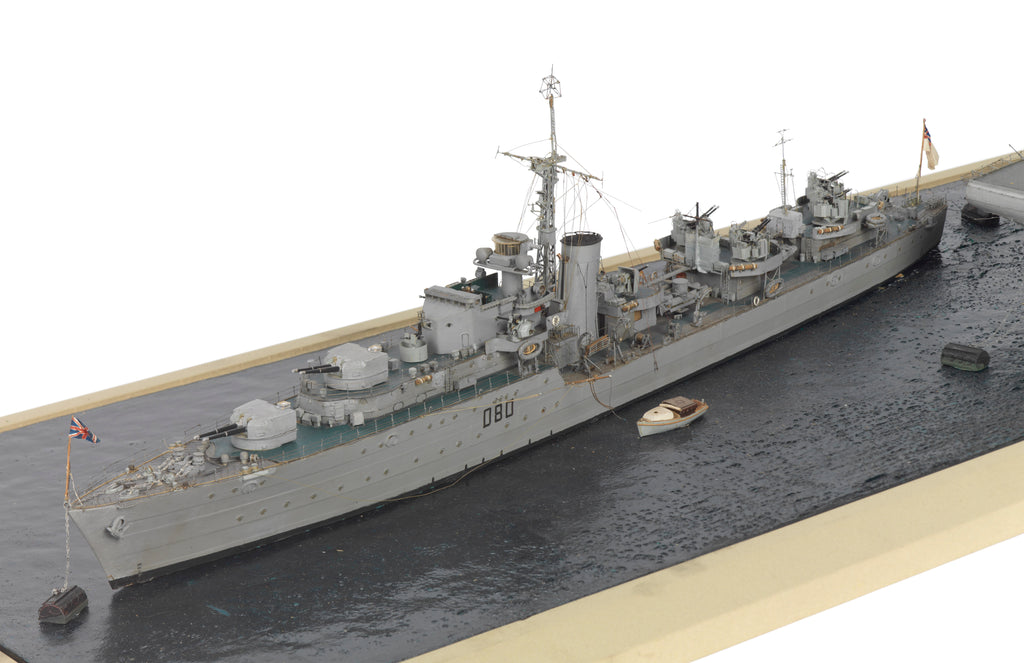 Detail of HMS 'Barfleur' (1943); Warship; Destroyer by Norman A. Ough
