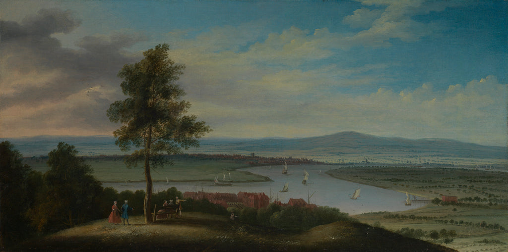 Detail of View of the Thames, Blackwall Reach and Greenwich Marsh from One Tree Hill by Pieter Tillemans