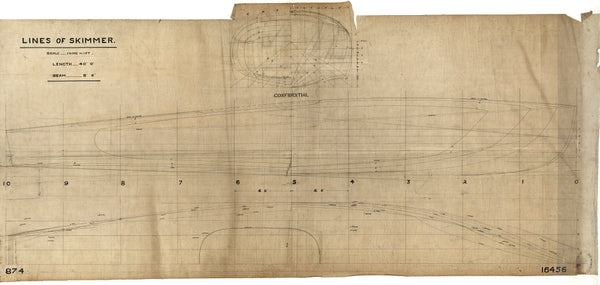 16456; Lines plan for Thornycroft 'CMB' (1916)