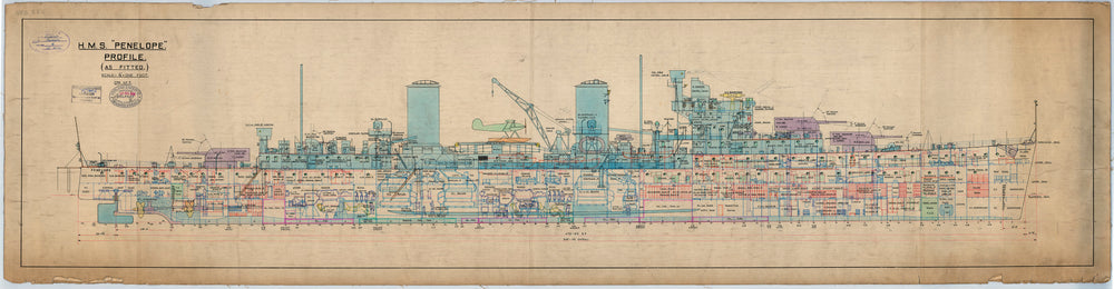 Profile plan of HMS 'Penelope' (1935)