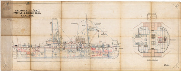 Profile & Bridges plan for 'Pert' (1916)