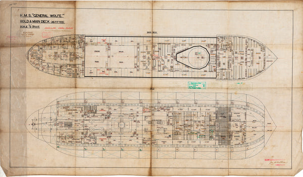 Hold & main deck as fitted for HMS ‘General Wolfe'